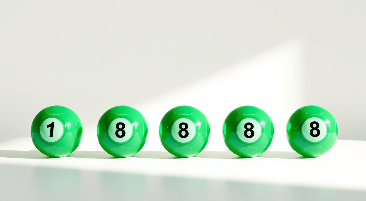 Emirates Draw EASY 6 winning number balls — 6 numbers from 1–49