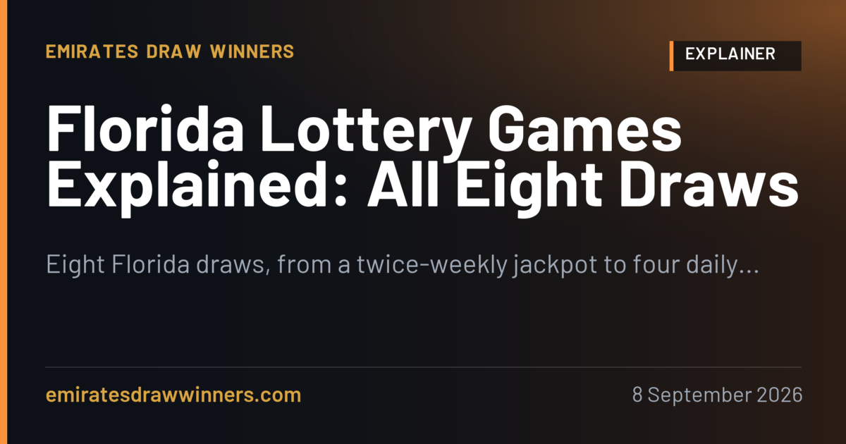 Florida Lottery Games Explained: All Eight Draws