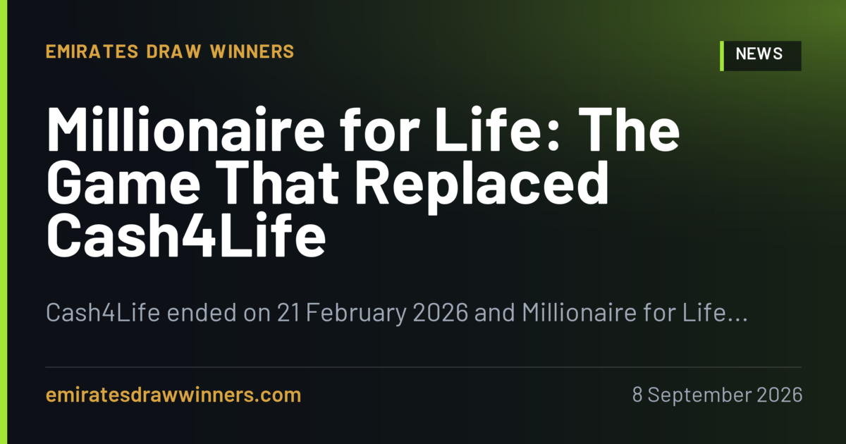 Millionaire for Life: The Game That Replaced Cash4Life