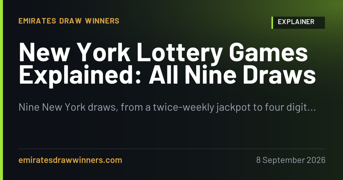 New York Lottery Games Explained: All Nine Draws
